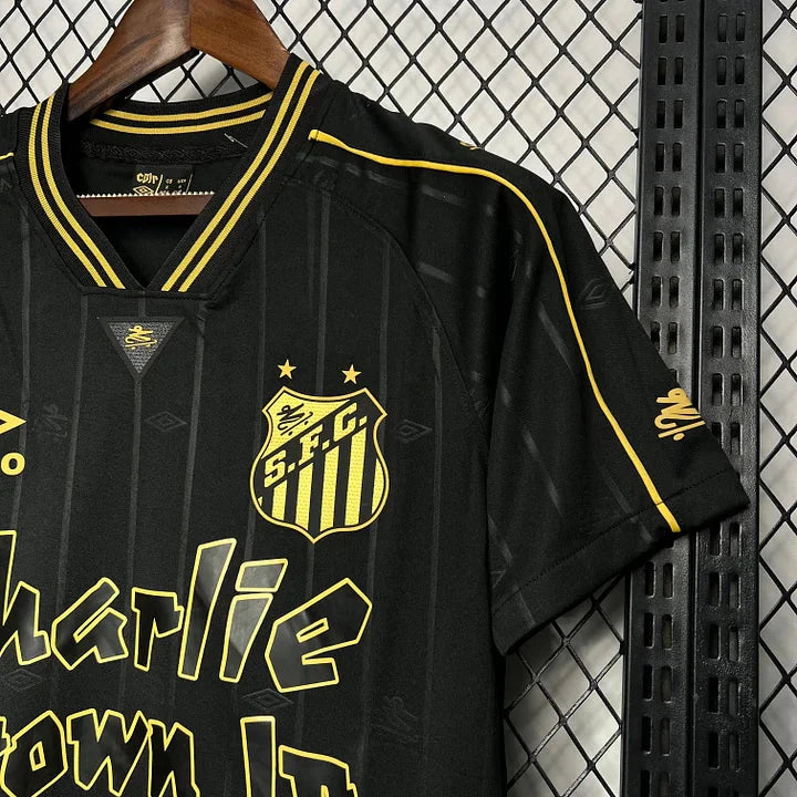 Santos maillot foot " Noir "2024 2025 "Charlie Brown Jr"