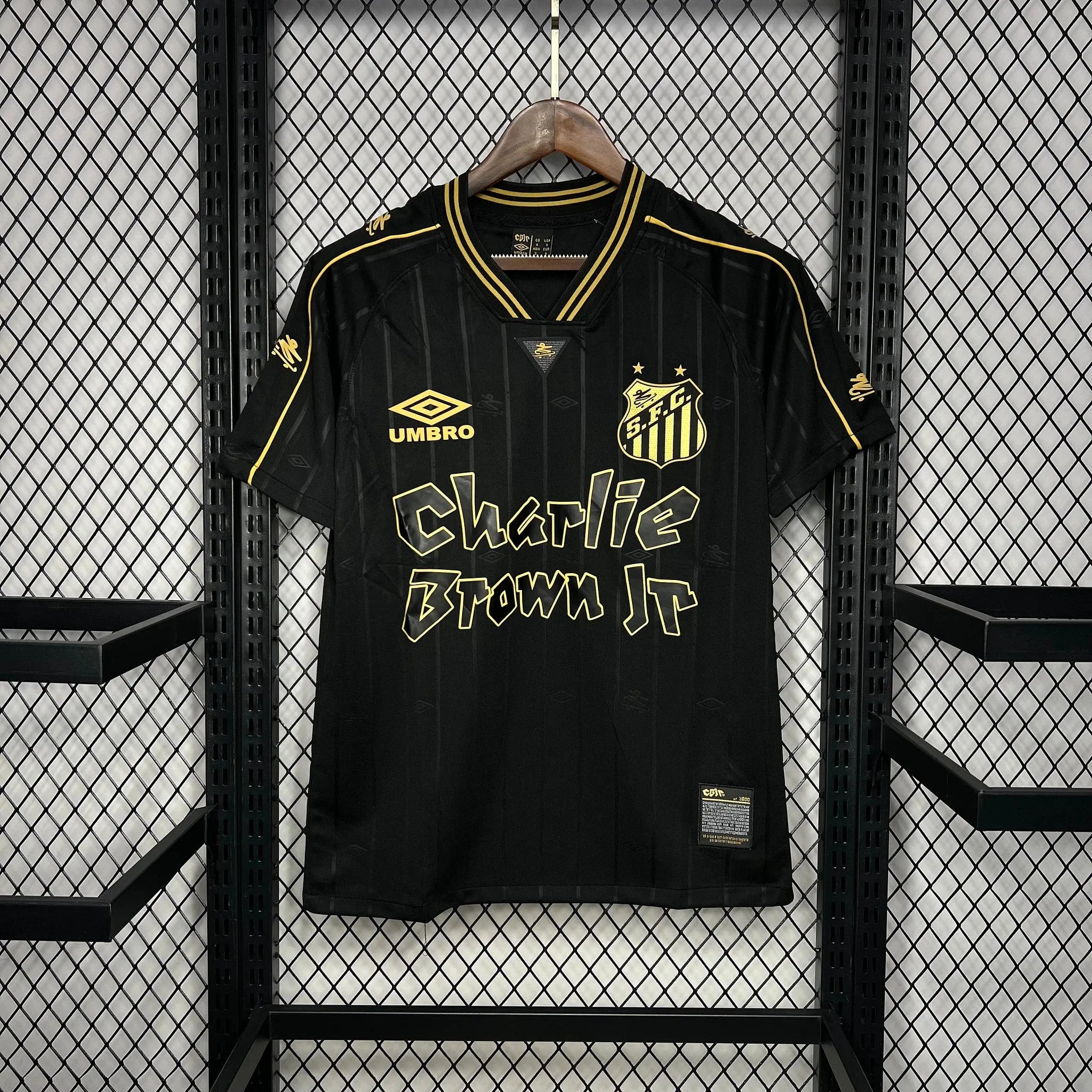 Santos maillot foot " Noir "2024 2025 "Charlie Brown Jr"