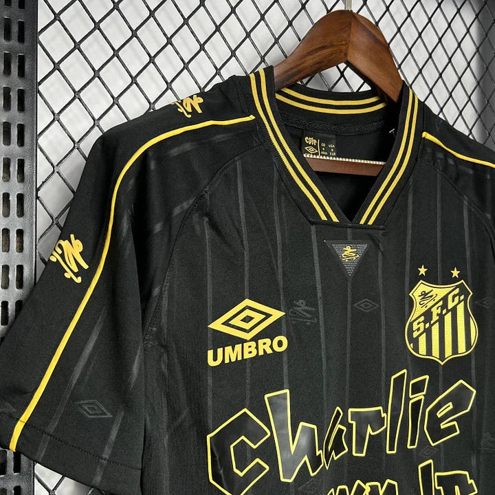 Santos maillot foot " Noir "2024 2025 "Charlie Brown Jr"